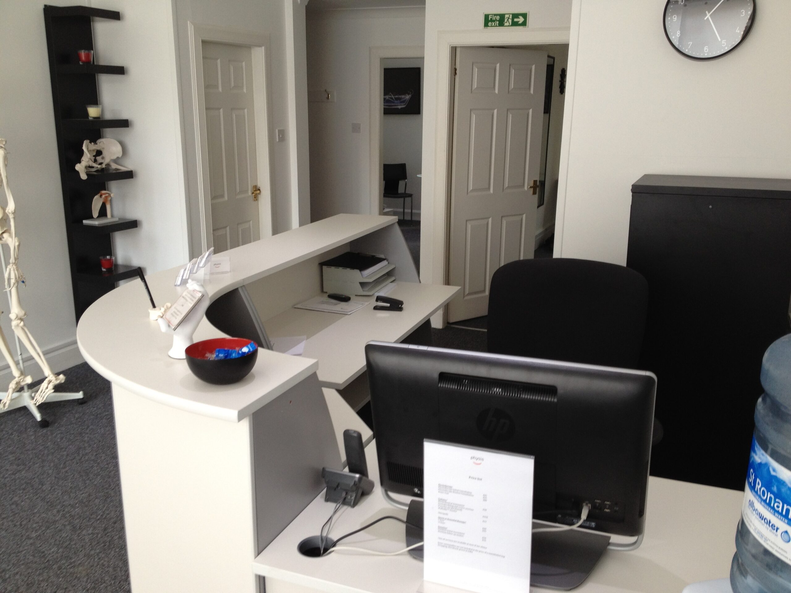 Reception area at Physis Physiotherapy in Edinburgh