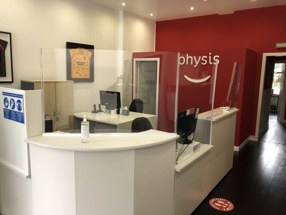 Reception area of Physis Physiotherapy in Trinity